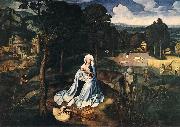 PATENIER, Joachim Rest during the Flight to Egypt af oil painting on canvas